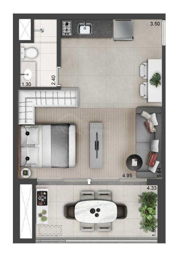 Apartamento, 1 quarto, 43 m² - Foto 6