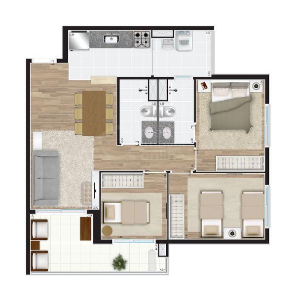 Apartamento, 3 quartos, 71 m² - Foto 21