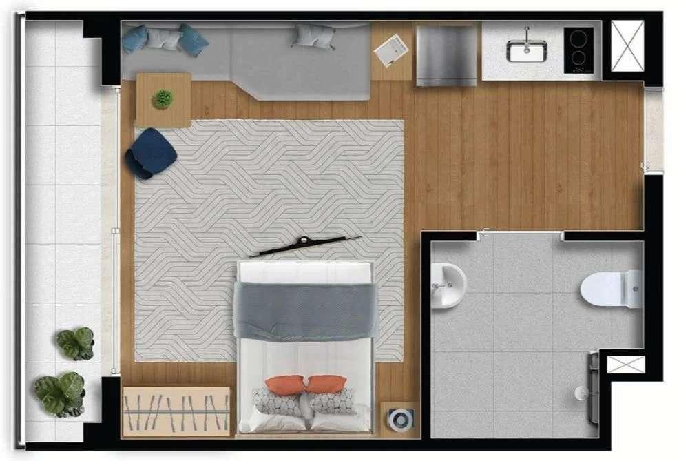 Studio com 1 quarto, à venda em São Paulo, Brooklin - Meu Imóvel Online